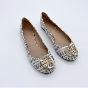Tory Burch Striped Ballet Flats size 7M